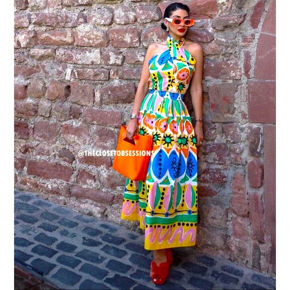 RARE!!! ZARA BLOGGER FAVE!!! Co-Ord Set Crop Top and A-Line Midi Skirt NWT - Picture 5 of 16